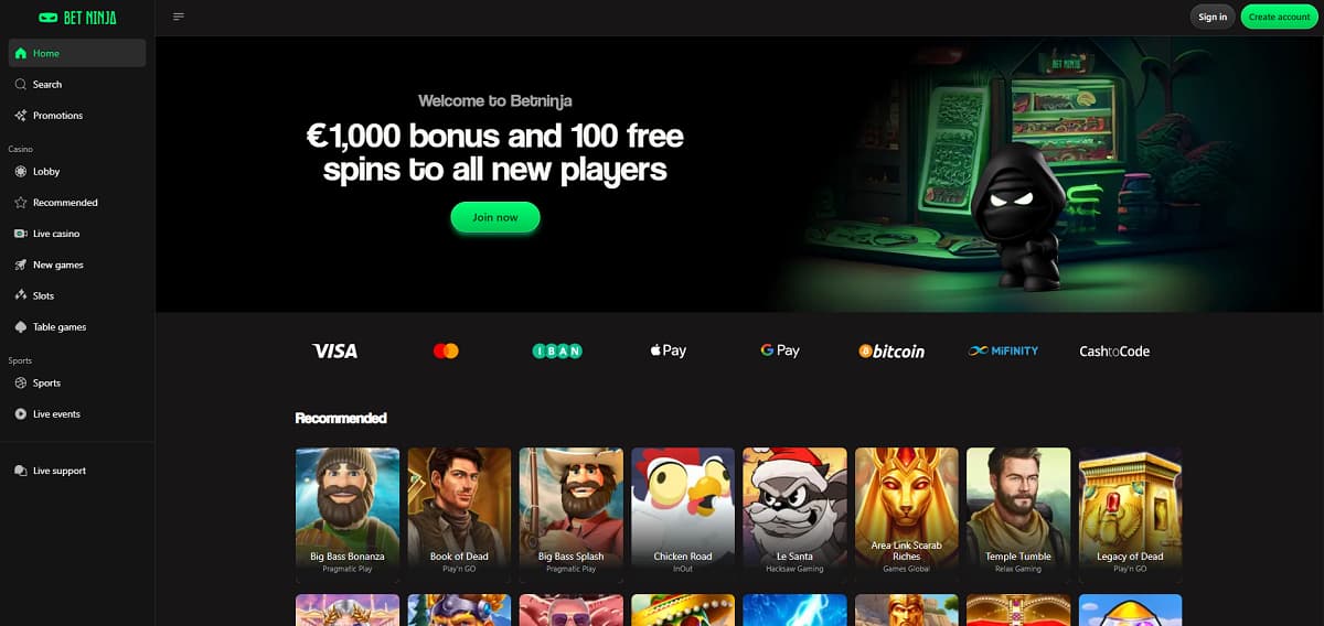 Als vielseitiges online casino schweiz bietet Betninja einen flexiblen, dreistufigen Einstiegsbonus an und ermöglicht es Spielern, sowohl klassische Fiat-Währungen als auch Kryptowährungen bequem unter einem Dach zu nutzen.