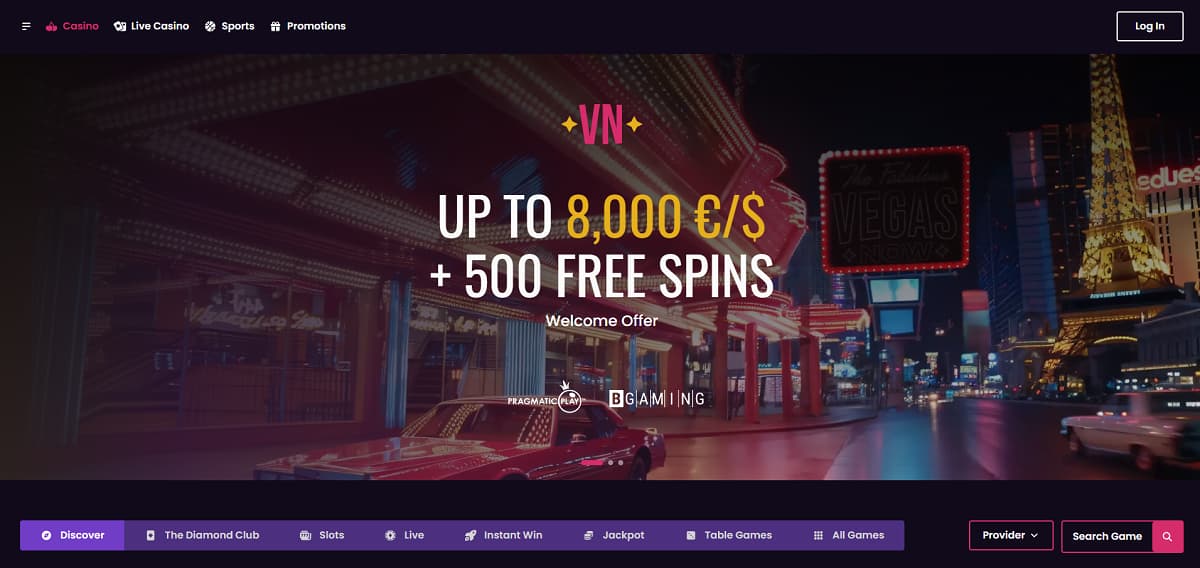 Vegasnow ist das ultimative online casino schweiz für alle, die keine Kompromisse bei der Auswahl eingehen wollen: Mit über 12.000 Spielen und einem massiven vierteiligen Bonuspaket von bis zu 8.000 €/$ setzt dieser Anbieter neue Maßstäbe.